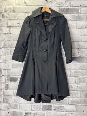 Mackage Classic Black Women's Trench Coat - Tailored A-Line Jacket